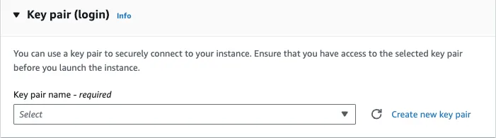 Create new key pair