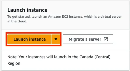 Launch instance